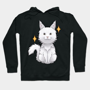 Maine Coon white Hoodie